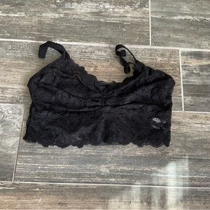 Black lace bra